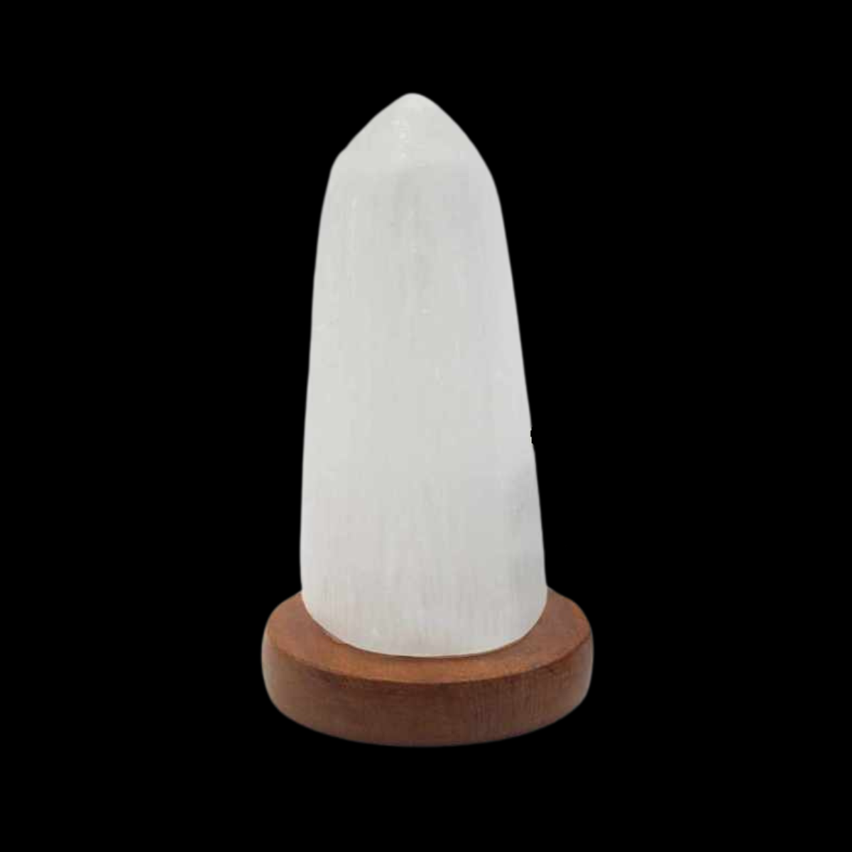 Lámpara Pirámide con LED Selenita 10cm