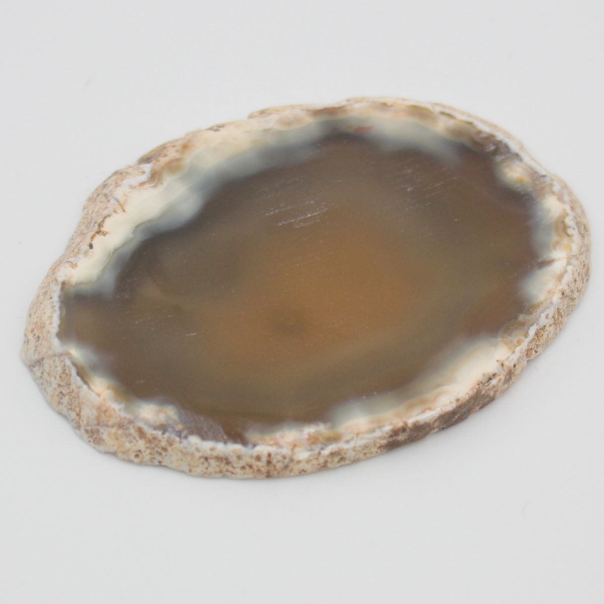 Pedra/Mineral Ágata Laminada Castanho Claro 6-10cm