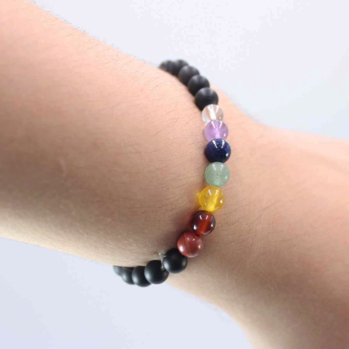 Pulseira dos 7 Chakras e Onix