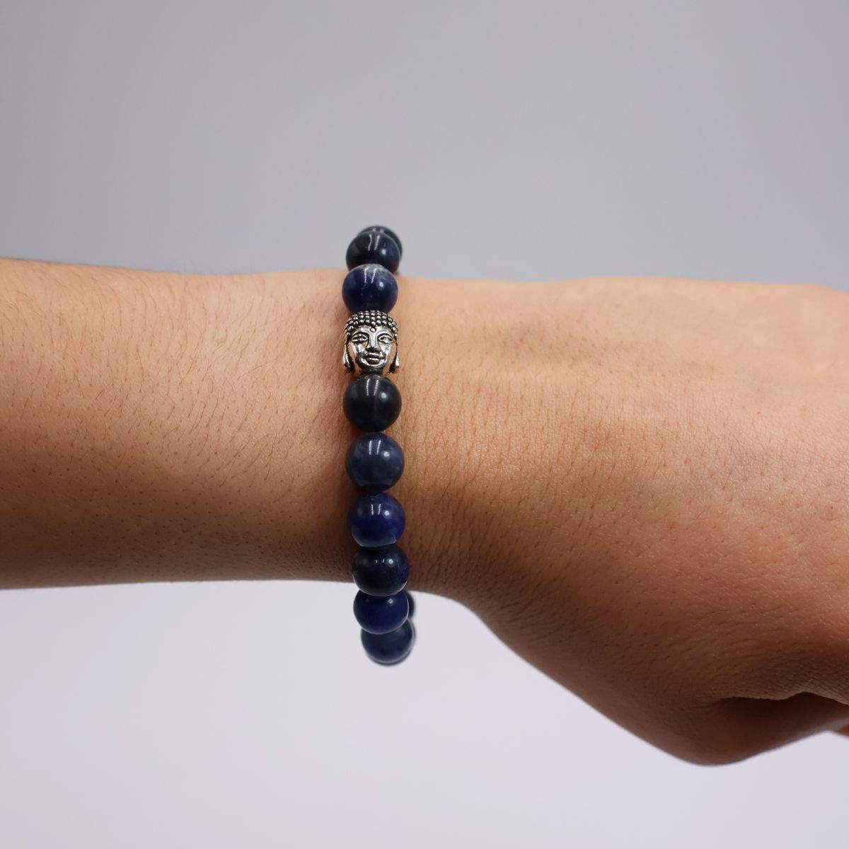 Pulseira Sodalite Bola Lisa 8mm com Buda