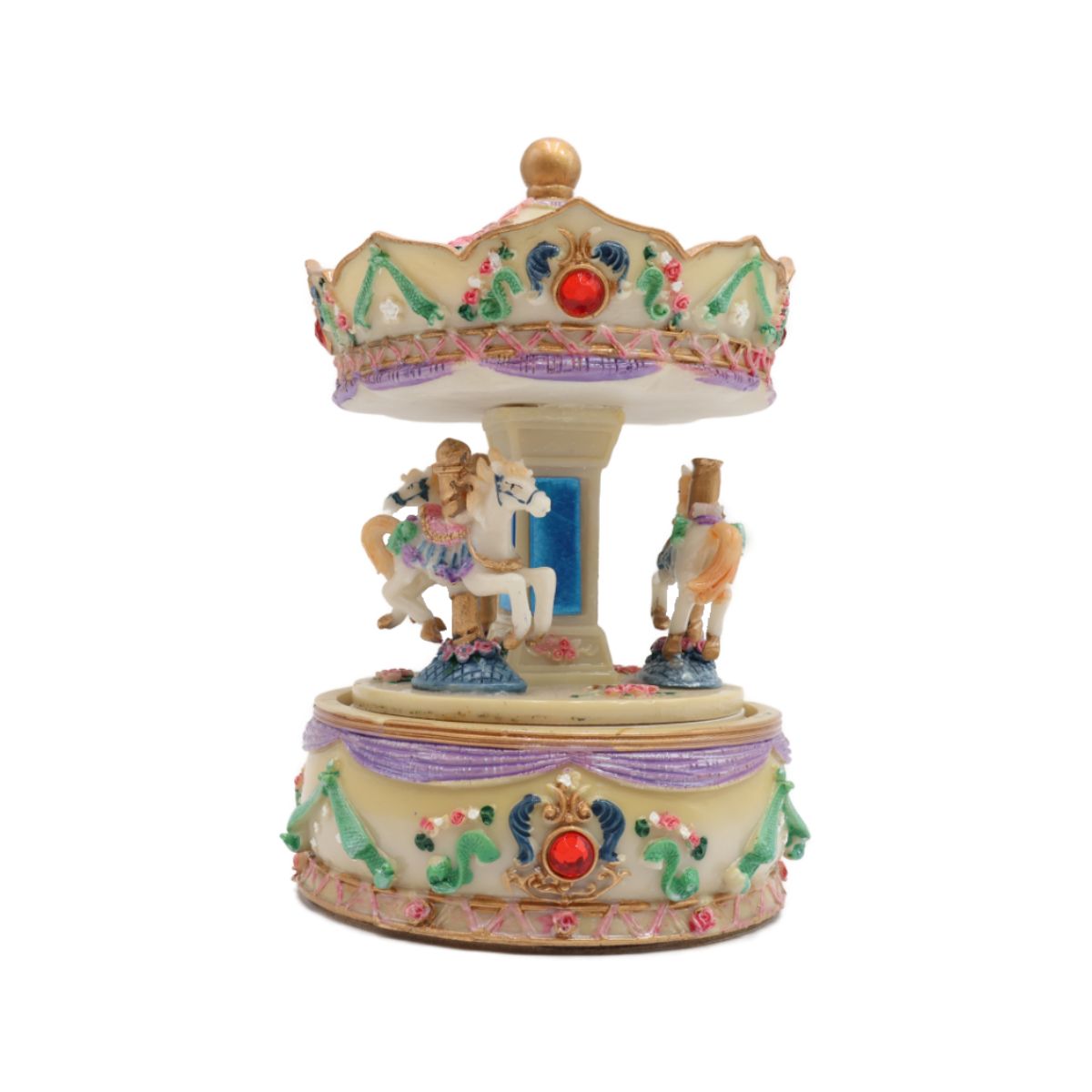 Caixa de Música Carrossel Cavalos Musicboxworld