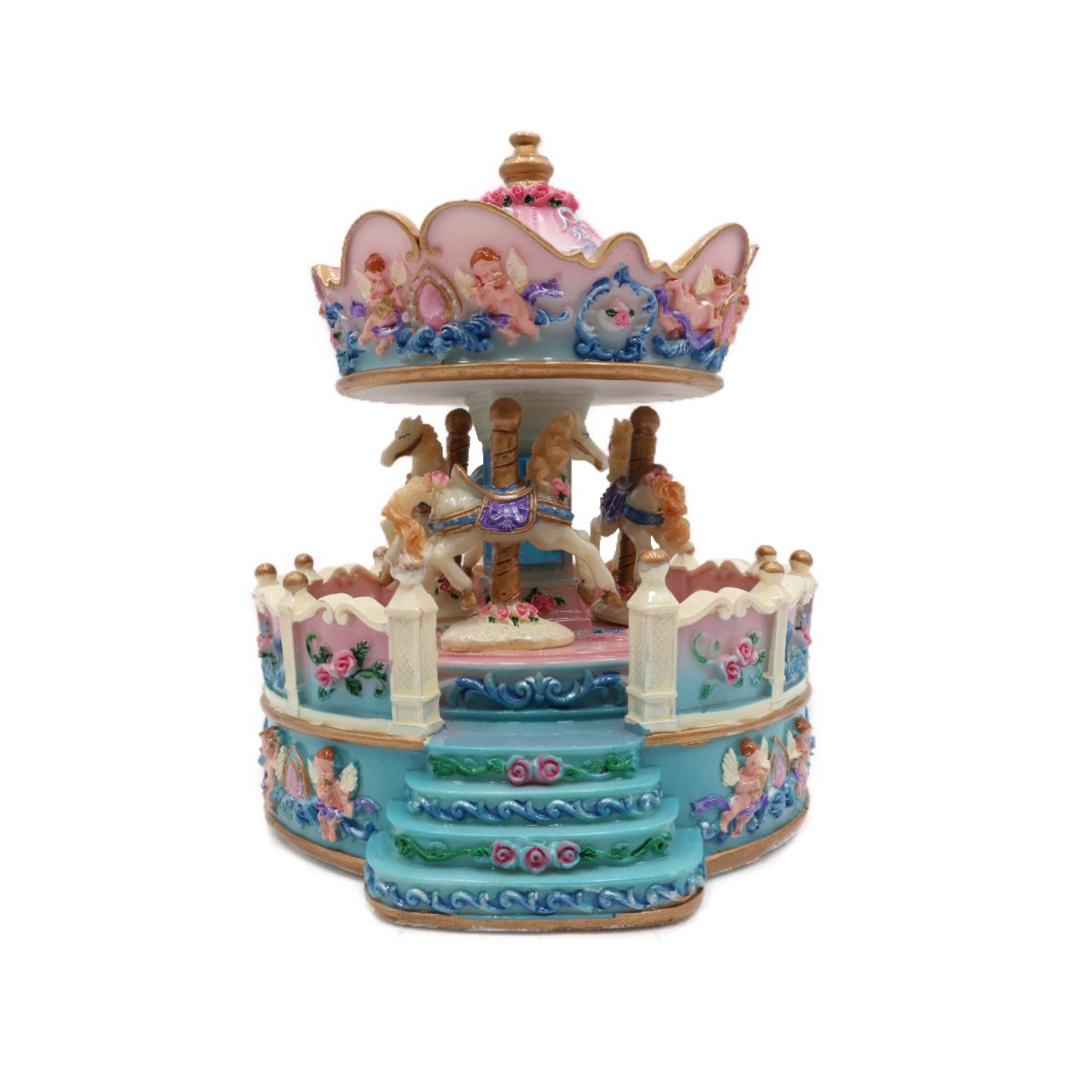 Caixa de Música Carrossel Escadas Musicboxworld