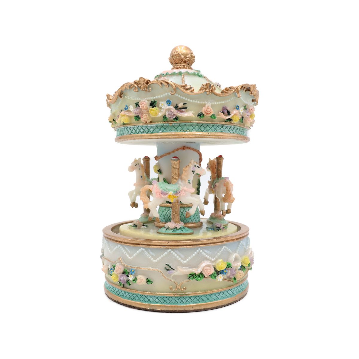 Caixa de Música Carrossel Cavalos Musicboxworld