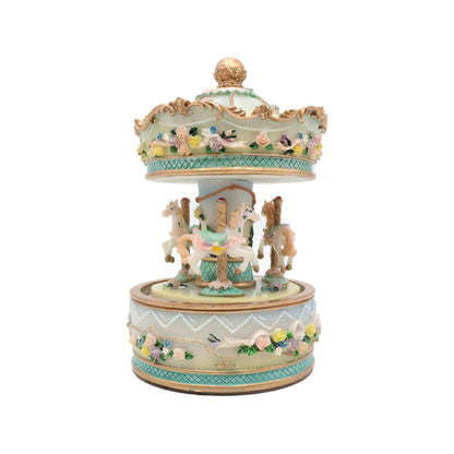 Caixa de Música Carrossel Cavalos Musicboxworld