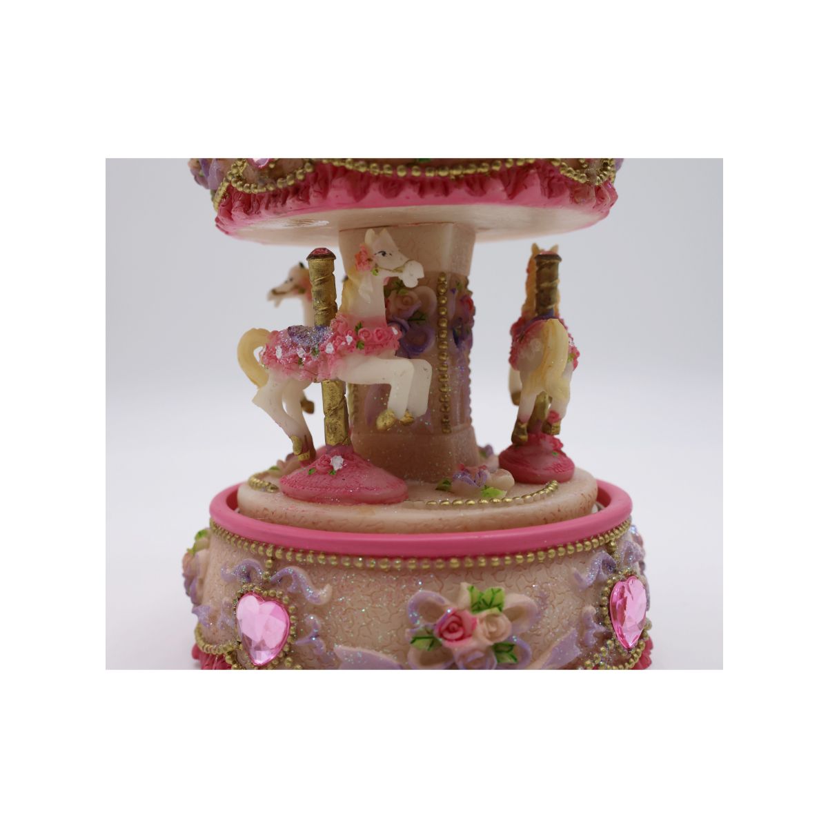 Caixa de Música Carrossel Coração Musicbxoworld