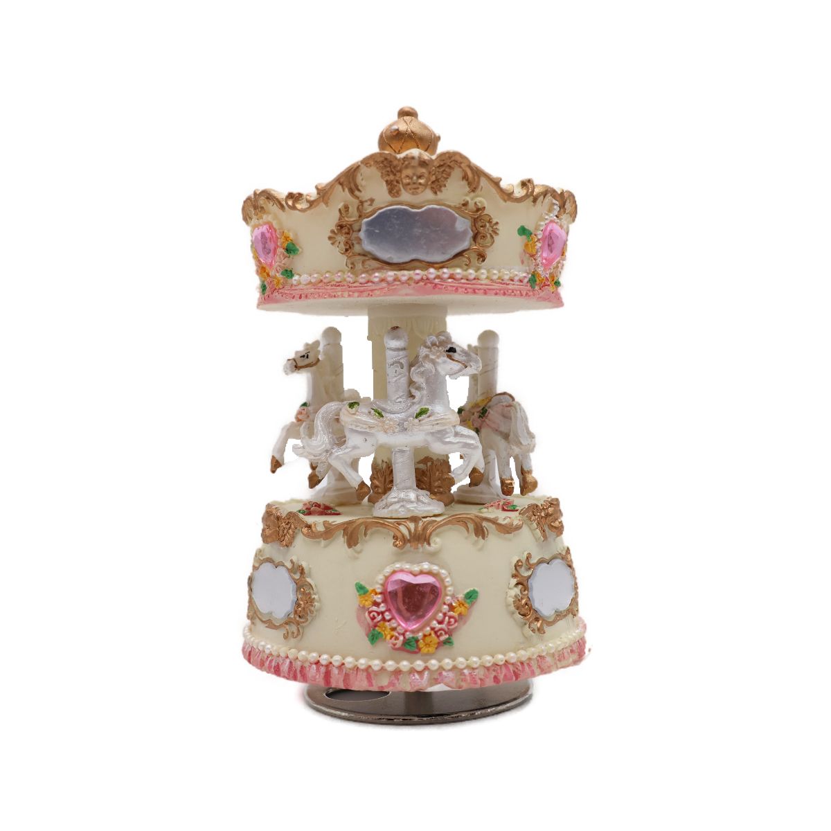 Caixa de Música Carrossel Coração Musicboxworld