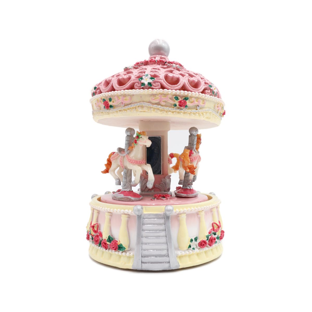 Caixa de Música Carrossel Cavalos Musicboxworld