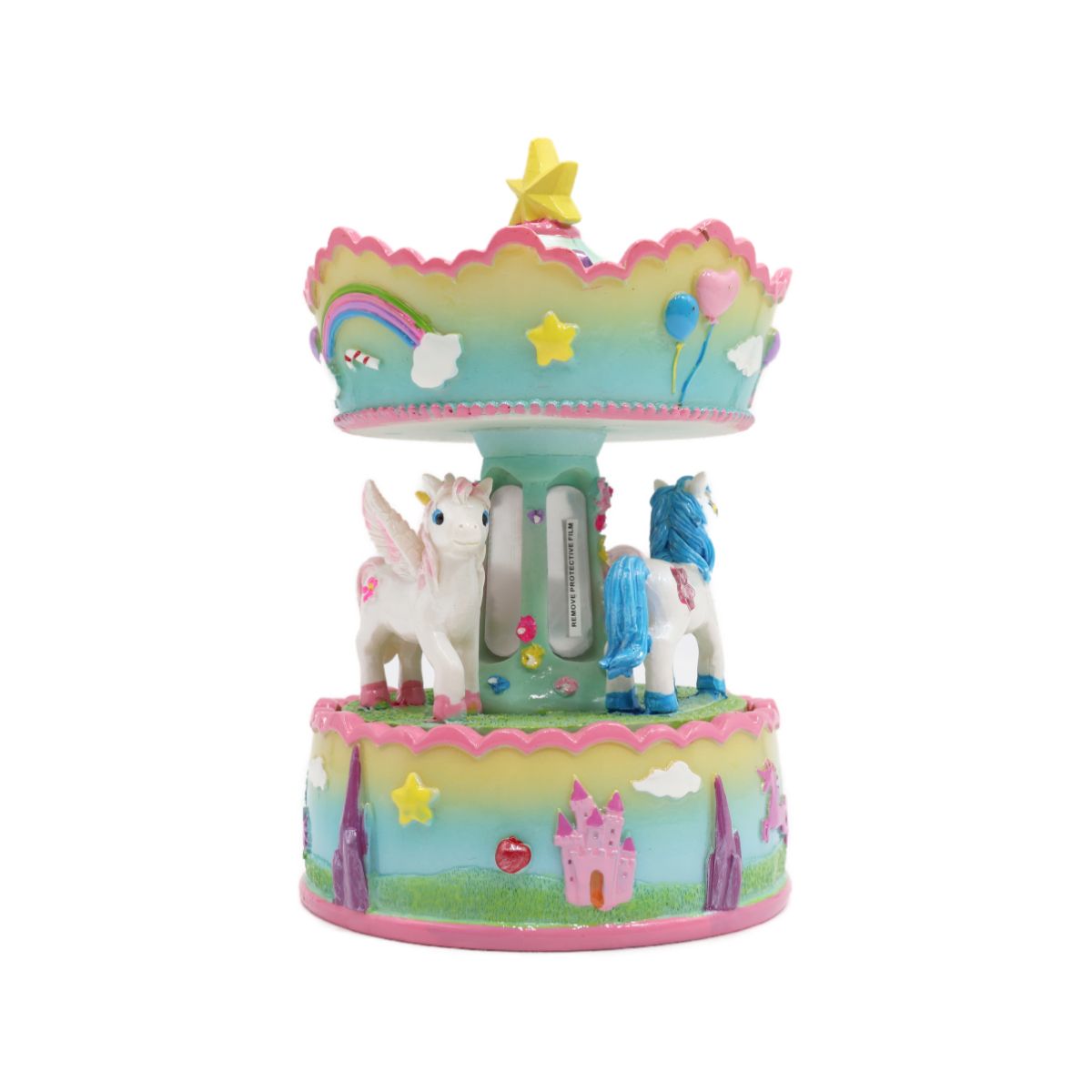 Caixa de Música Carrossel Unicórnio Musicboxworld