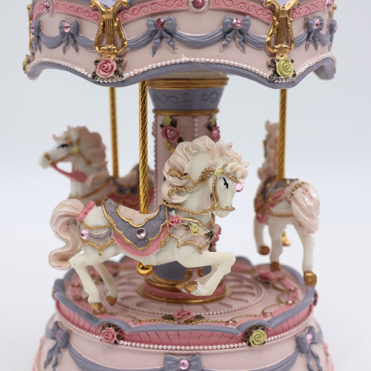 Caixa de Música Carrossel Cavalos Musicboxworld