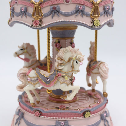 Caixa de Música Carrossel Cavalos Musicboxworld