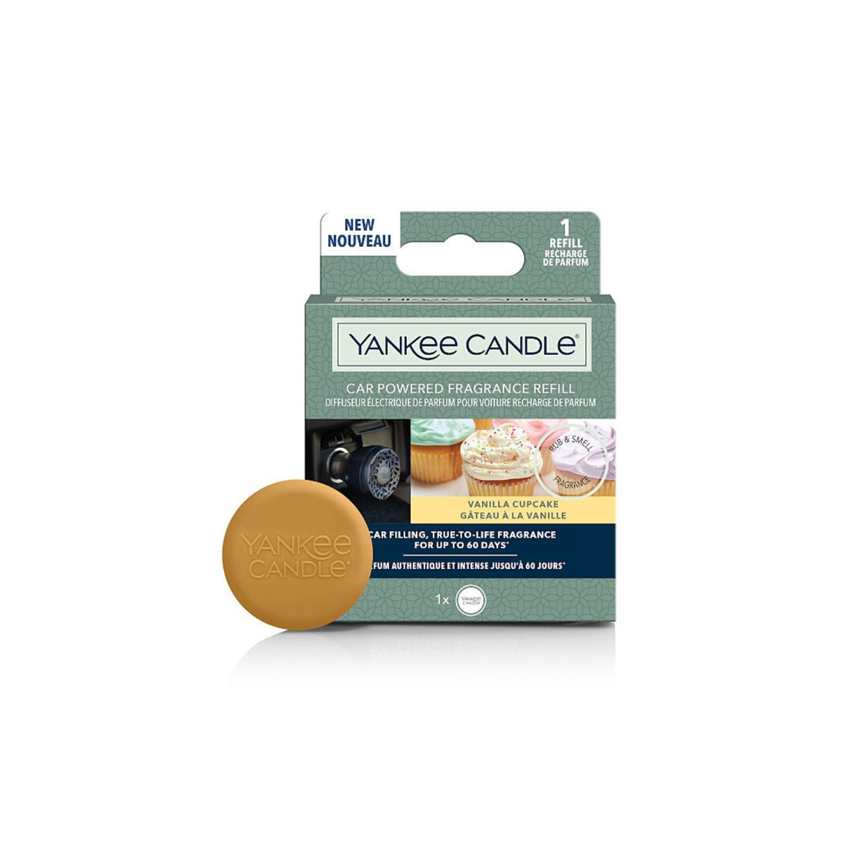 Recarga Ambientador Carro Powered Vanilla Cupcake Yankee Candle