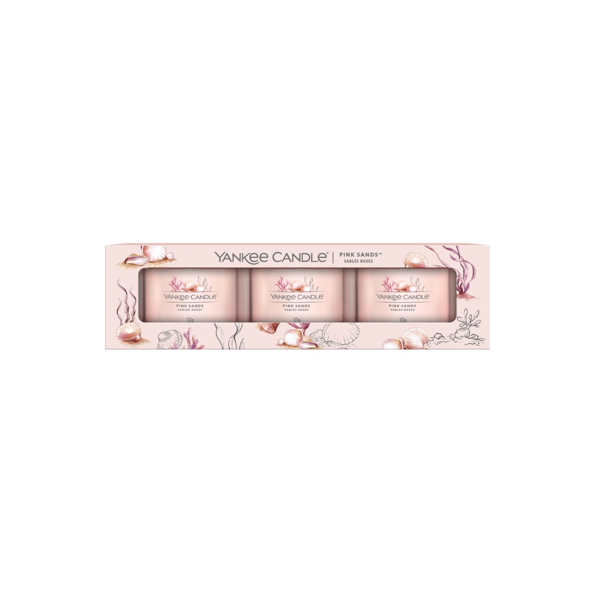 Coffret Vela Votive Copo Pink Sands Yankee Candle