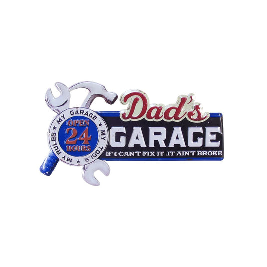 Placa de Parede Dad's Garage