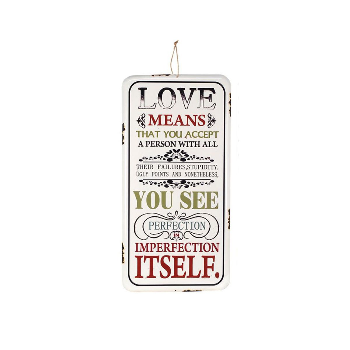 Placa Parede "Love Means"