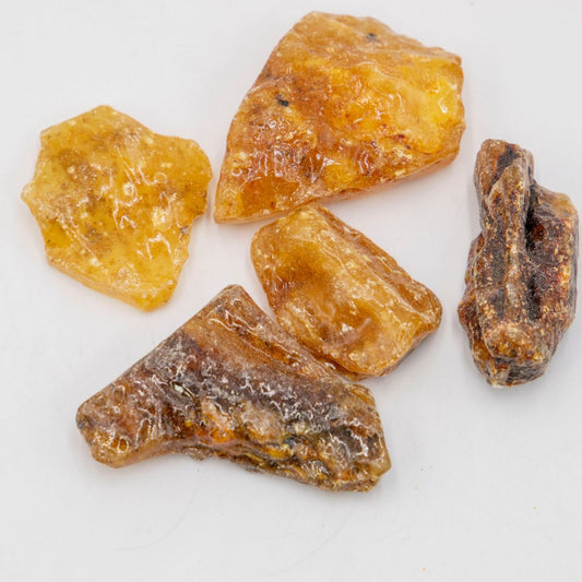Pedra Mineral Âmbar Polido Grande