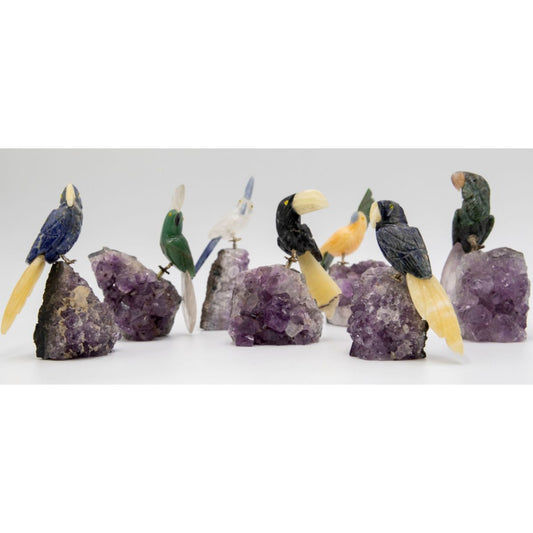 Stone/Mineral Amethyst with Bird