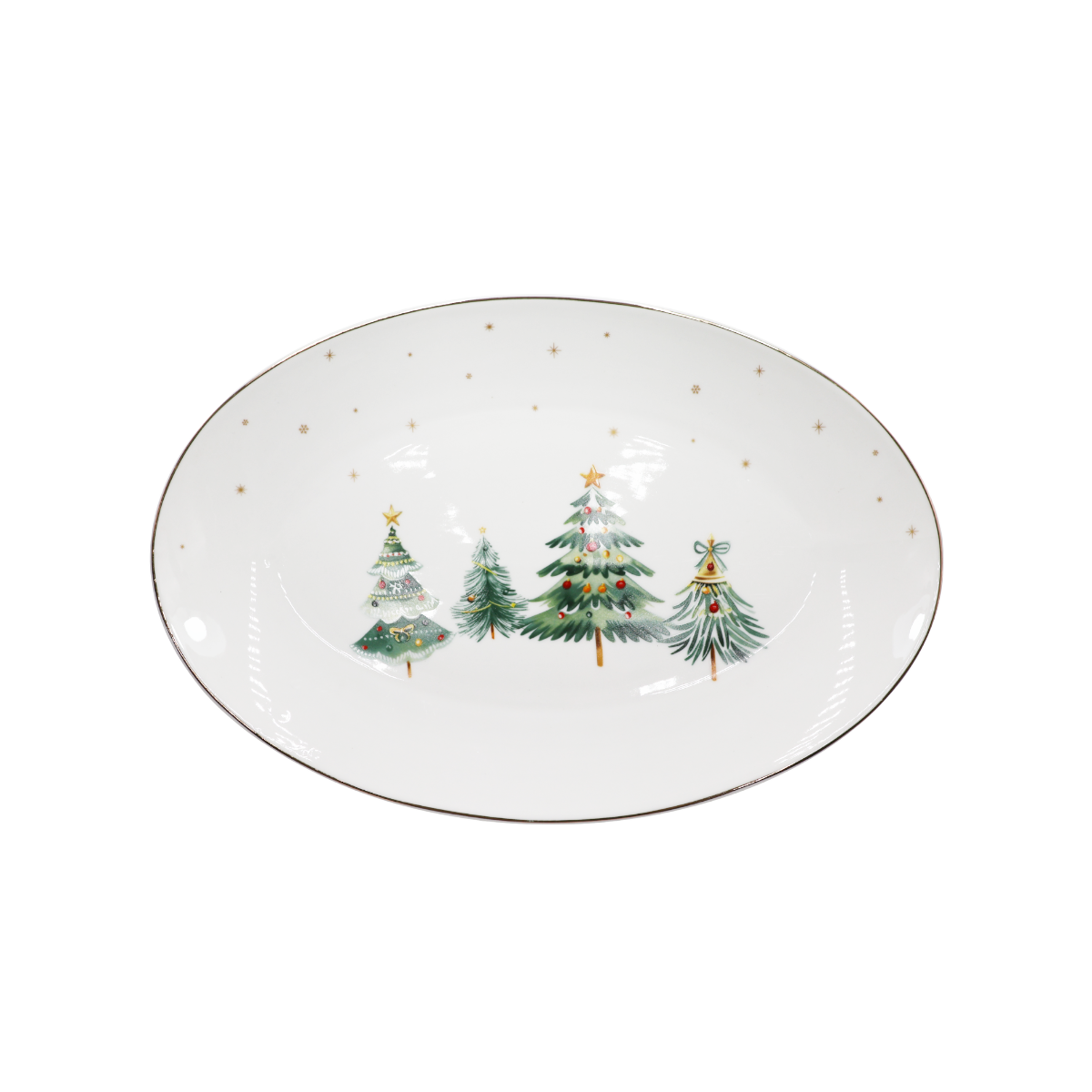 Travessa Oval Árvore de Natal 35cm