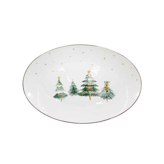 Travessa Oval Árvore de Natal 35cm