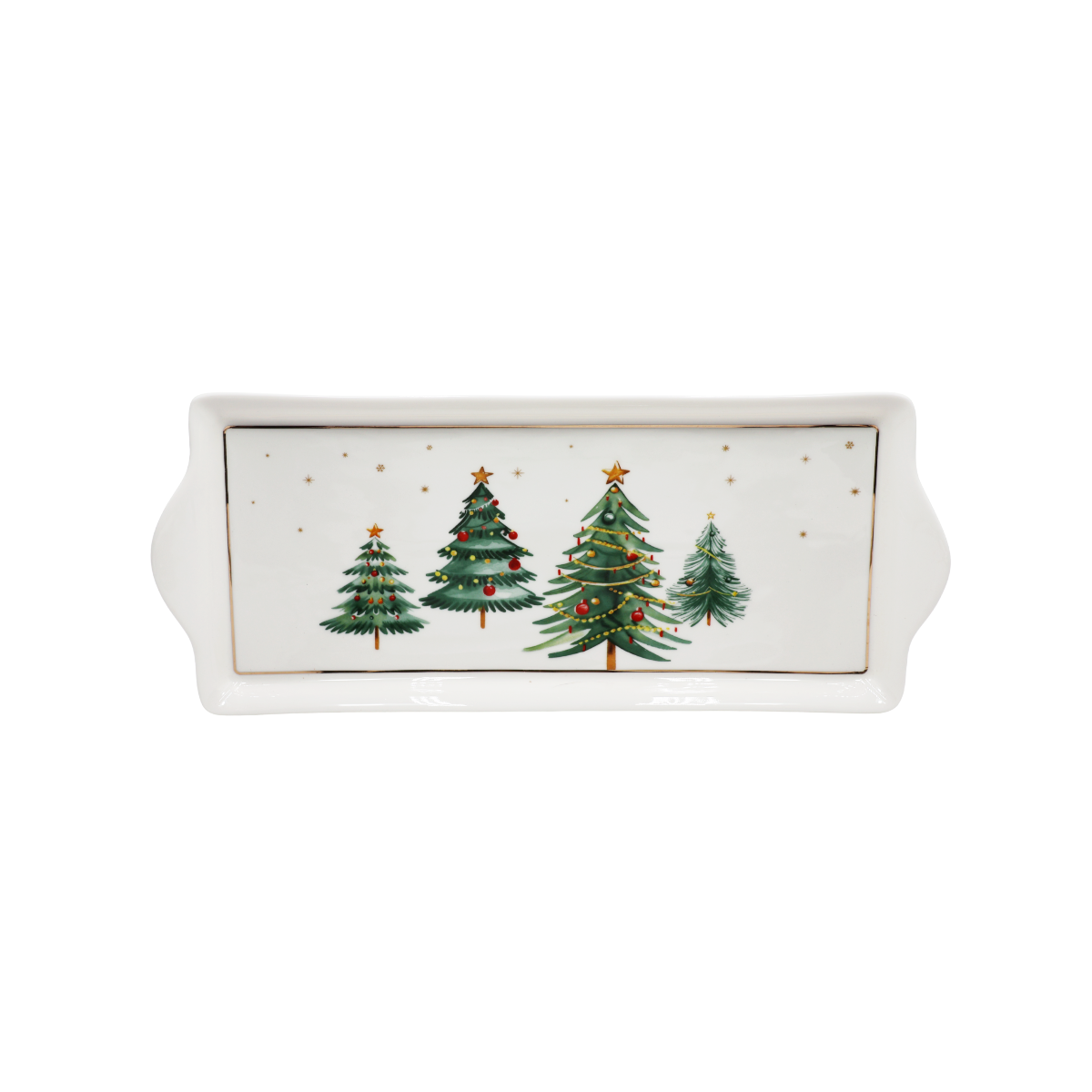 Travessa Retangular Árvore de Natal 33cm