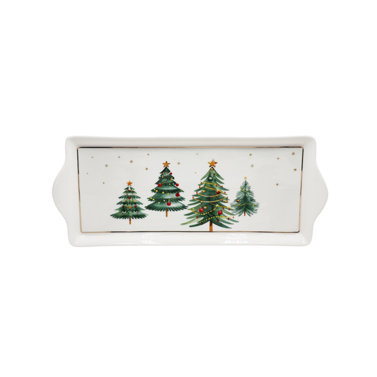 Travessa Retangular Árvore de Natal 33cm
