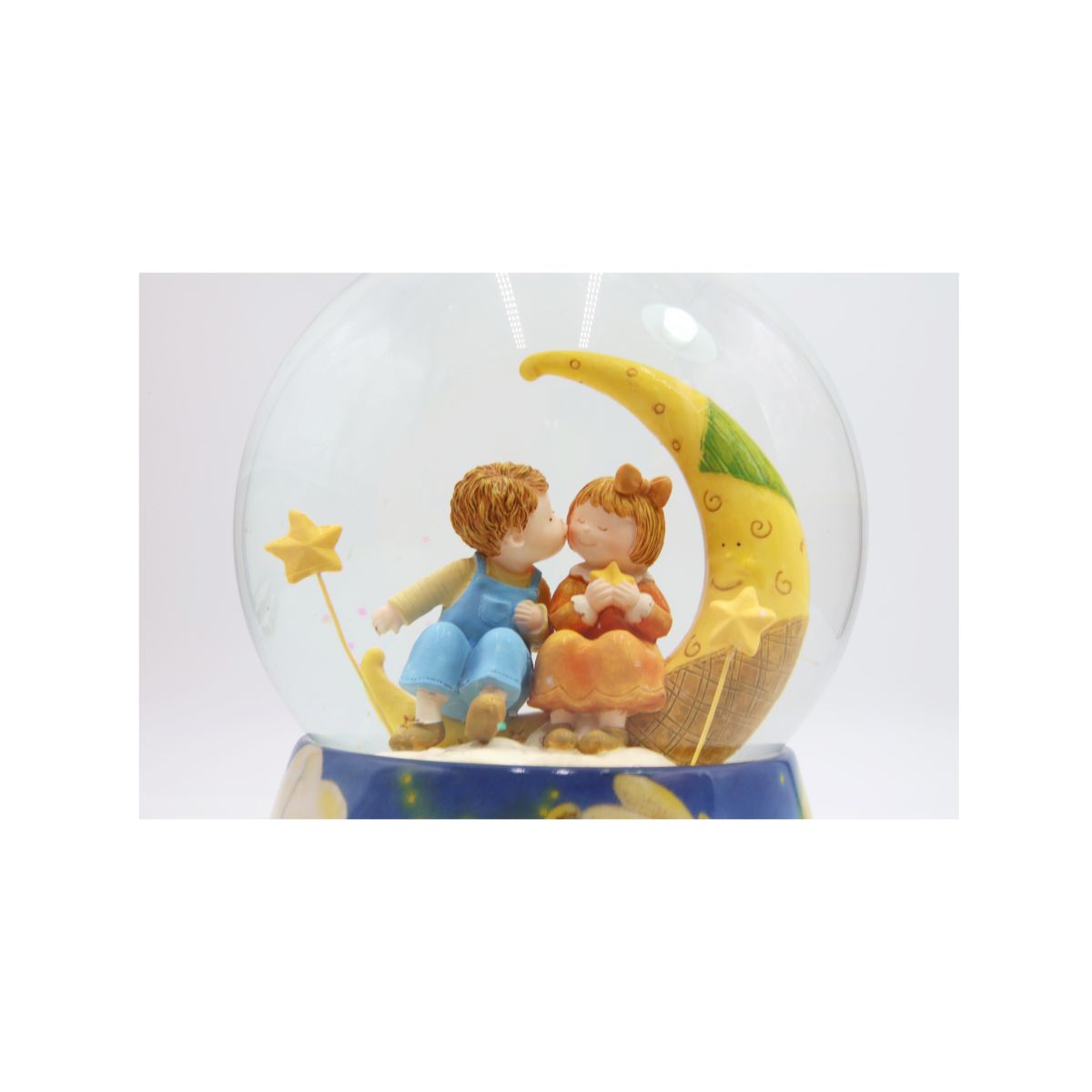 Caixa de Música Globo Meninos e Lua Musicboxworld