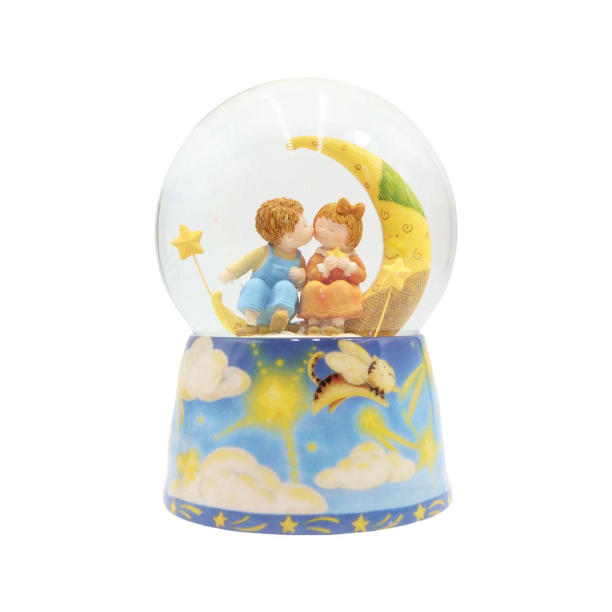 Caixa de Música Globo Meninos e Lua Musicboxworld