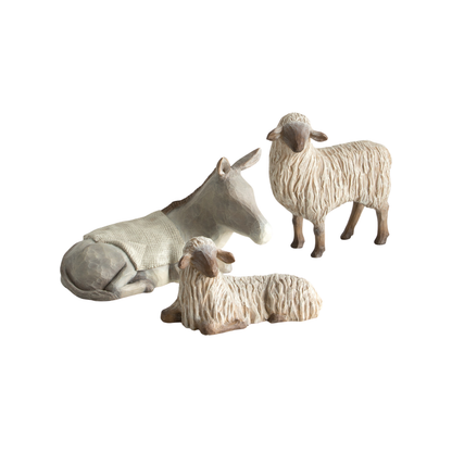Estatueta Gentle Animals of the Stable for The Christmas Story Willow Tree