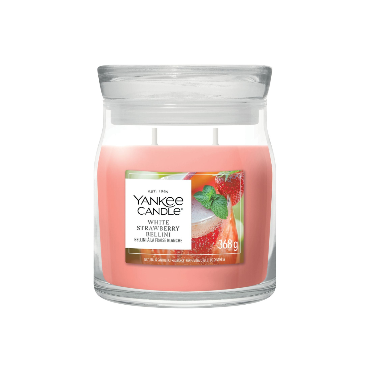 Vela White Strawberry Bellini Yankee Candle