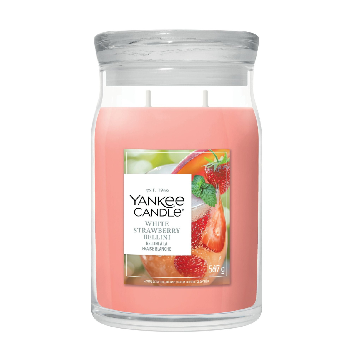 Vela White Strawberry Bellini Yankee Candle