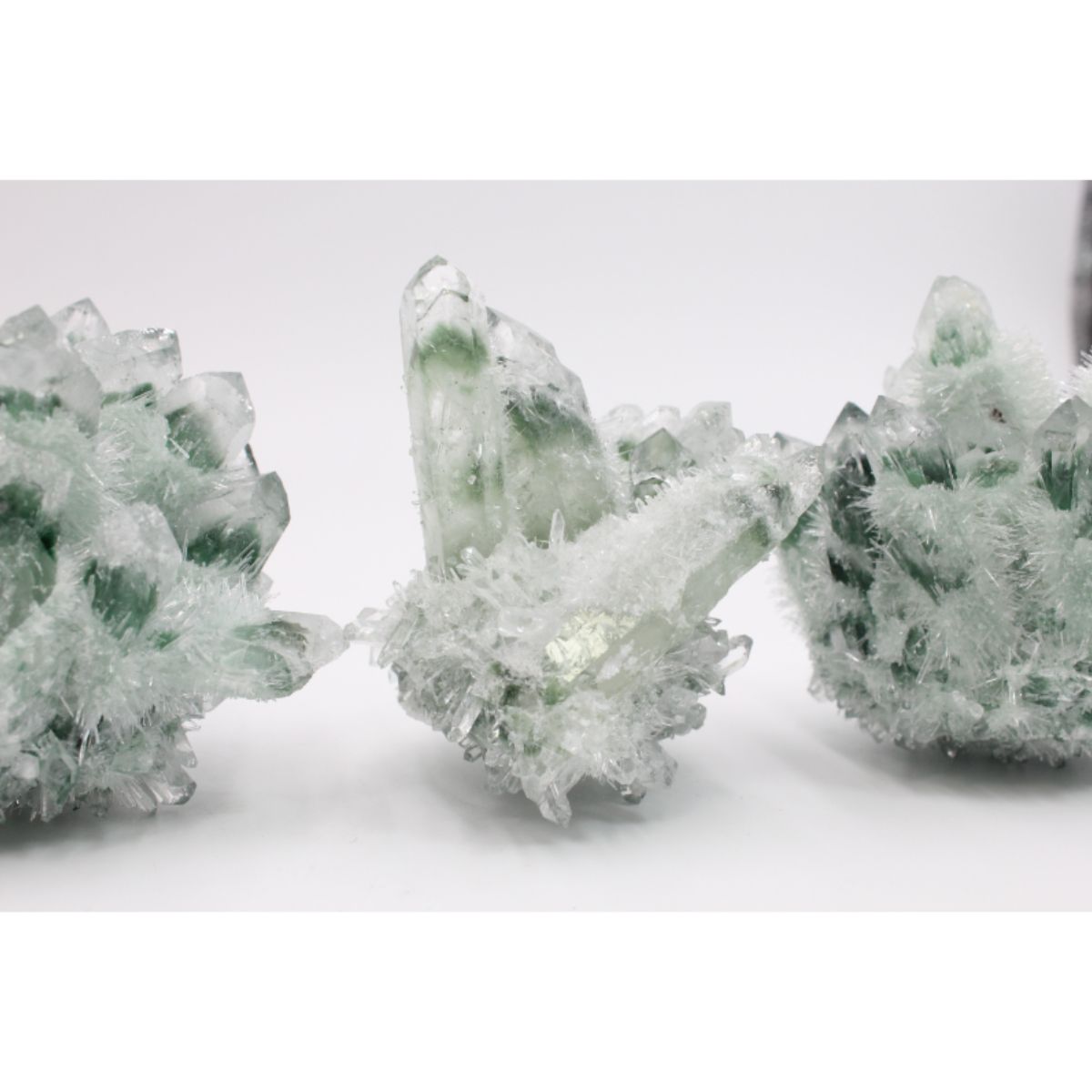 Stone/Mineral Druze Rock Crystal with Chlorite