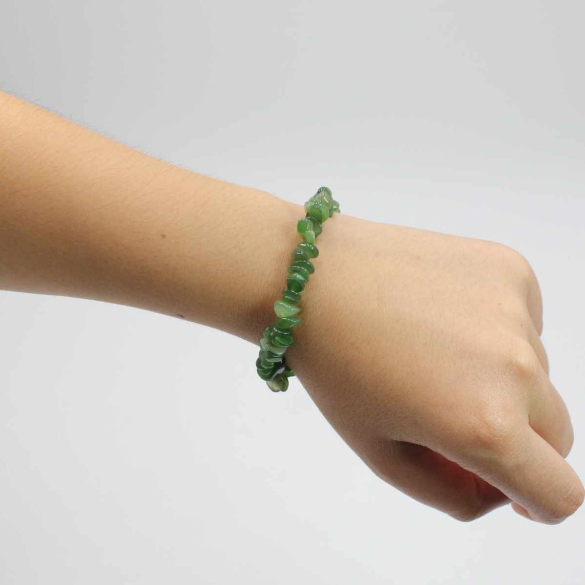 Pulseira Elástica Jade Nefrita (Tolerância)