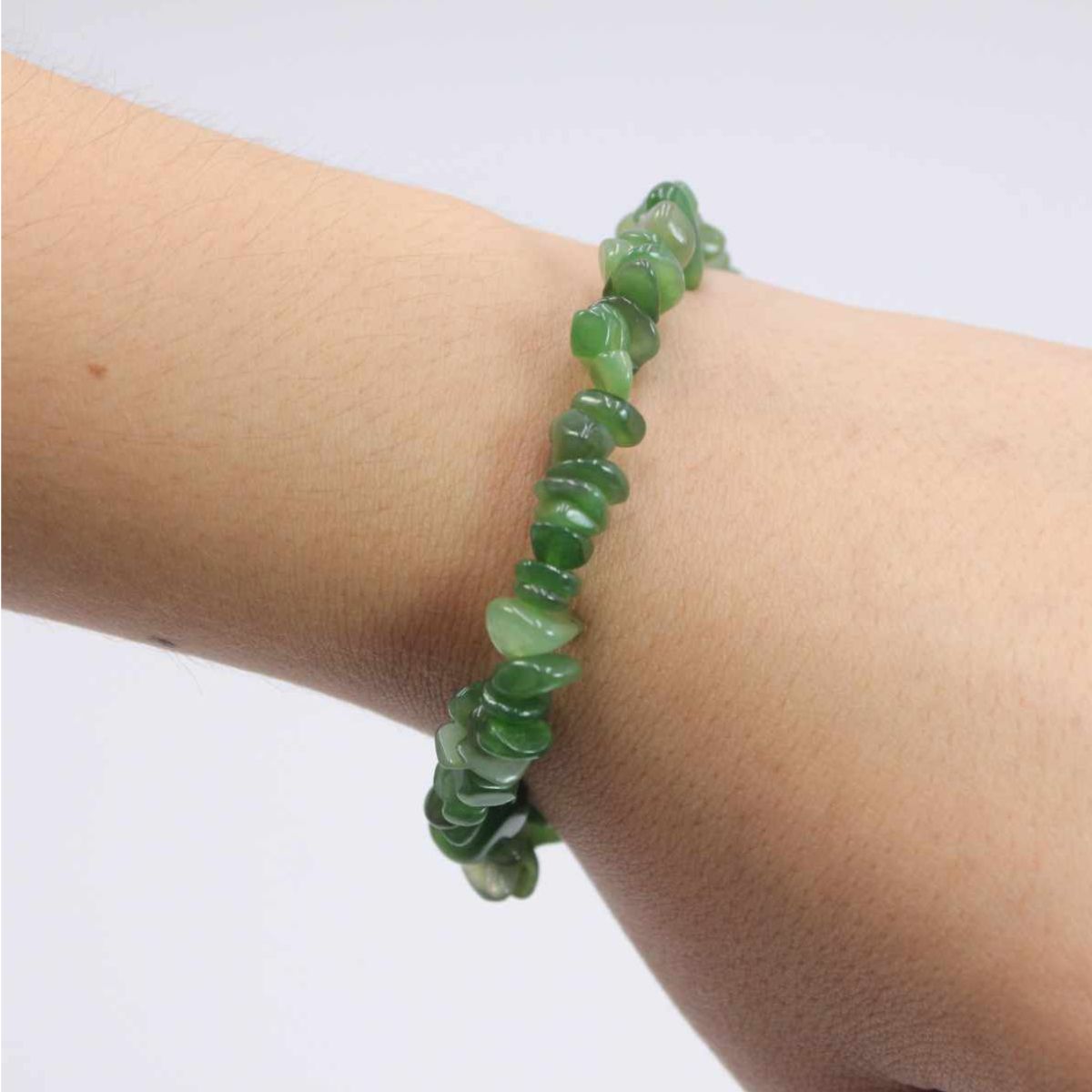 Pulseira Elástica Jade Nefrita (Tolerância)