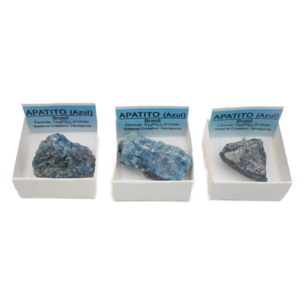 Blue Apatite Mineral Stone Brazil