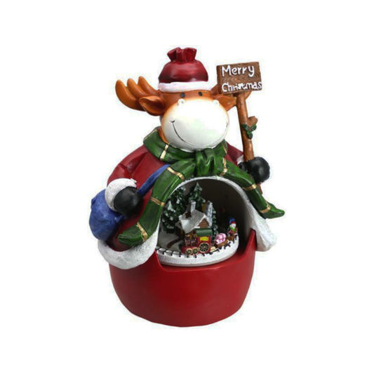 Caixa de Música Rena com Comboio