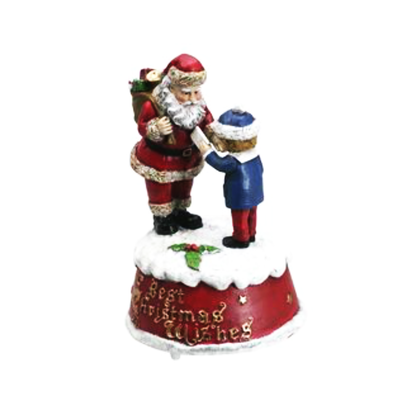 Caja de Música Papá Noel con Niño