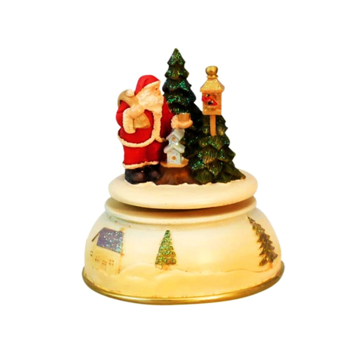 Santa Claus and Tree Music Box