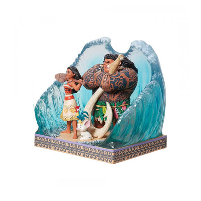 Estatueta Moana with Maui, Hei Hei and Pua Disney