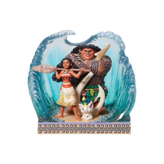 Estatueta Moana with Maui, Hei Hei and Pua Disney