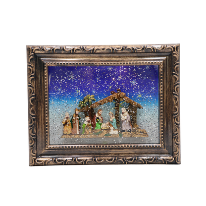 Caixa de Música Moldura com Sagrada Família