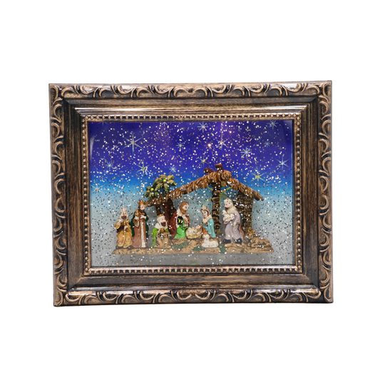 Caixa de Música Moldura com Sagrada Família