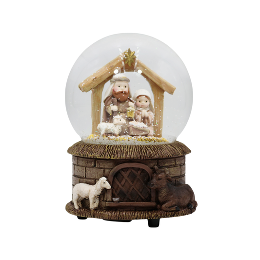 Globo de Neve com Música Sagrada Família Musicboxworld