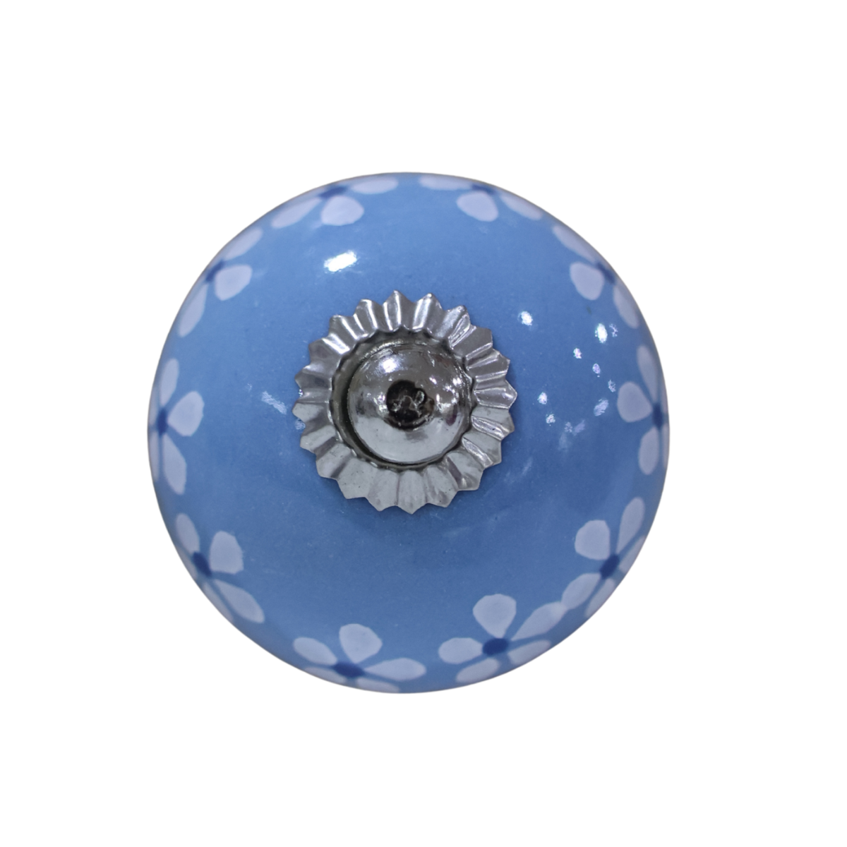 Puxador de Porta Redondo Azul Clayre & Eef