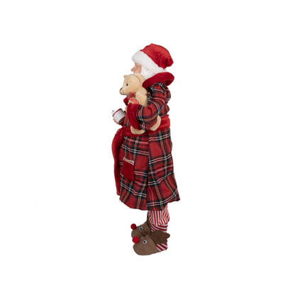 Pai Natal Robe/Urso 50cm Clayre & Eef