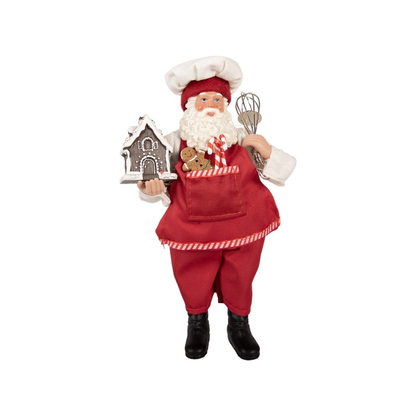 Pai Natal Casa Gengibre 26cm Clayre & Eef
