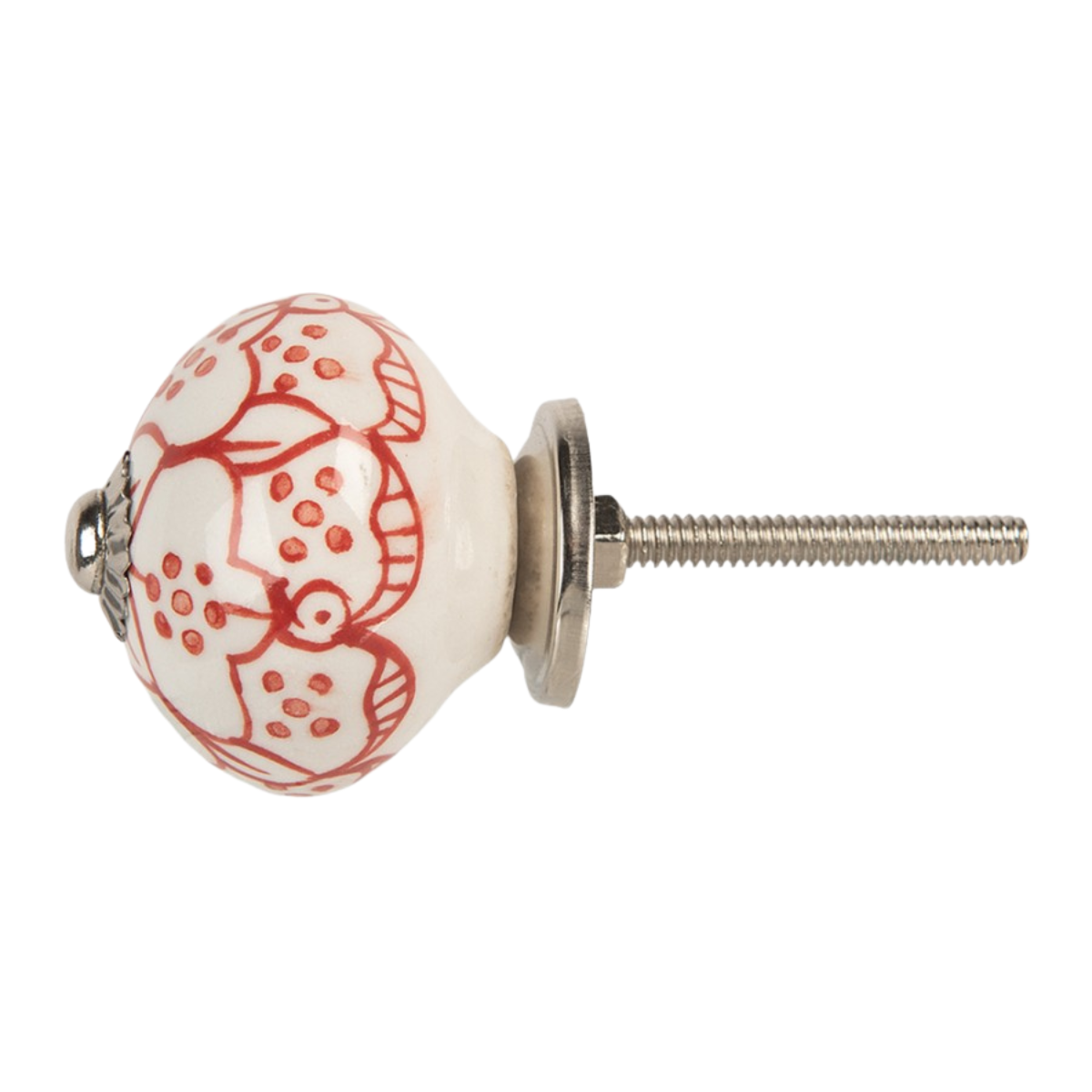 Puxador de Porta Flores Vermelhas Clayre & Eef