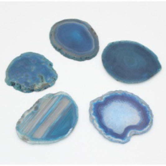Pedra Mineral Ágata Laminada Azul 5-10cm