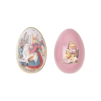 Lata Rosa Coelha com Cesta