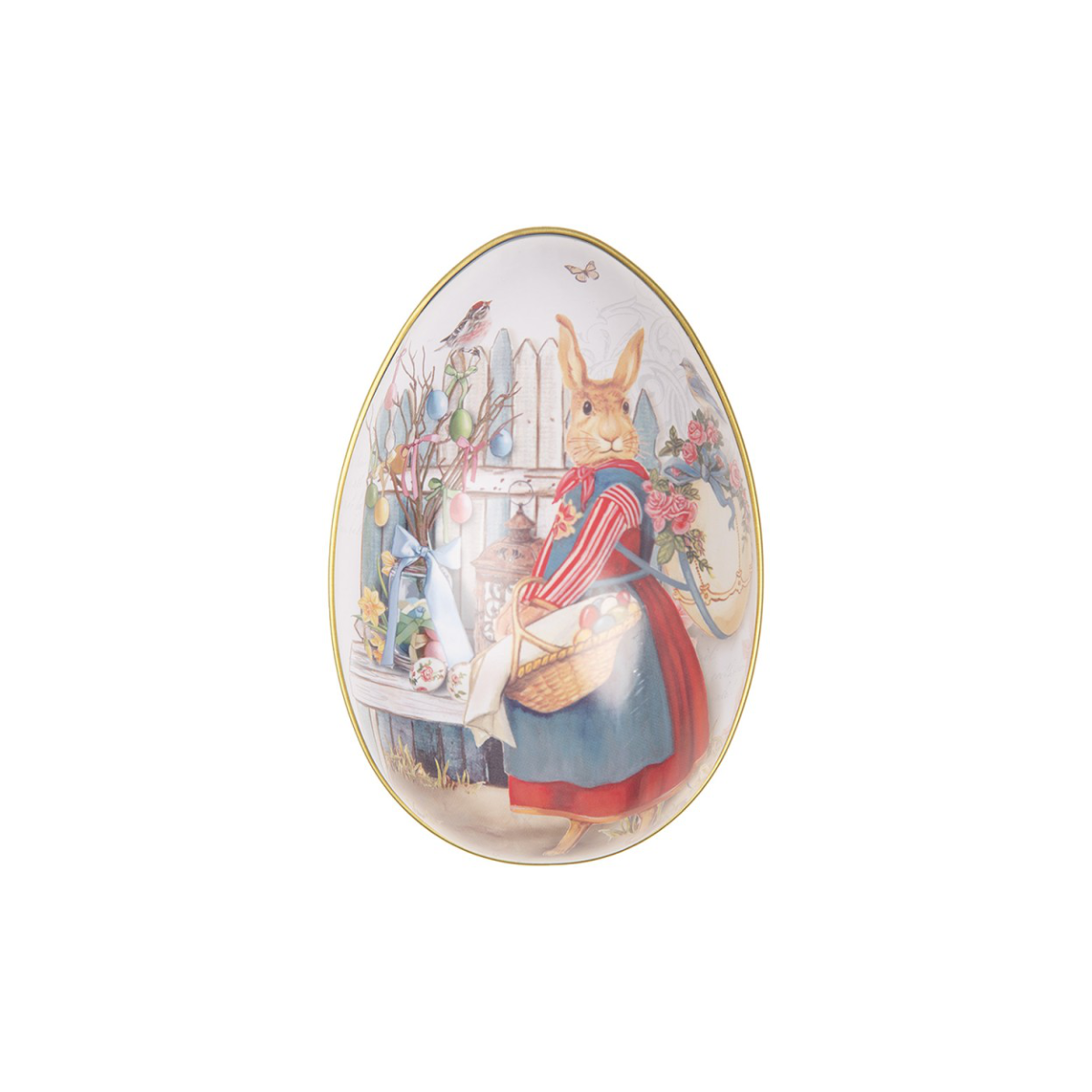 Lata Rosa Coelha com Cesta