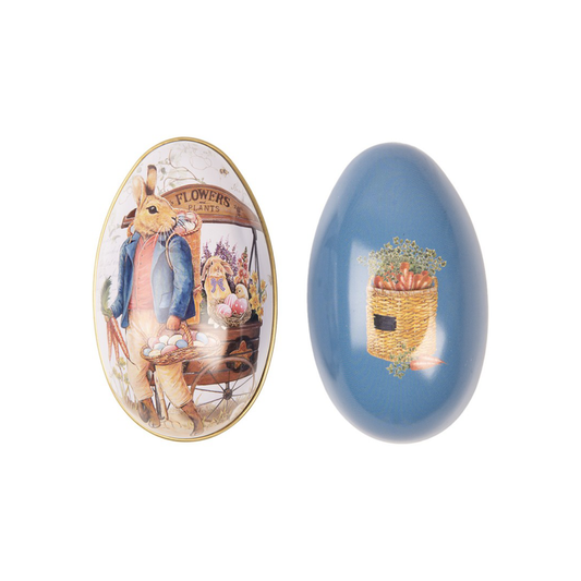 Lata Azul Coelho com Cesta