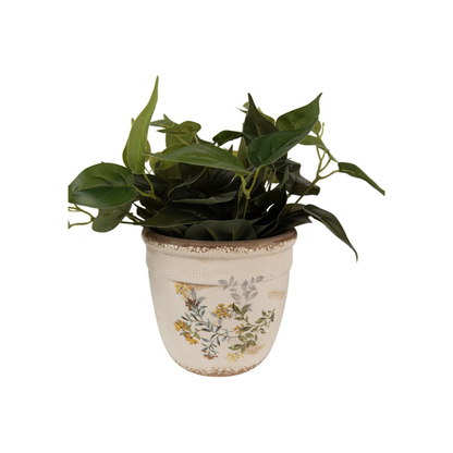 Jarrón de cara de plata